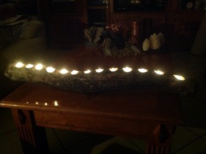 Tronco con velas (alargado)